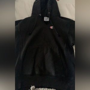 Black Champion hoodie.